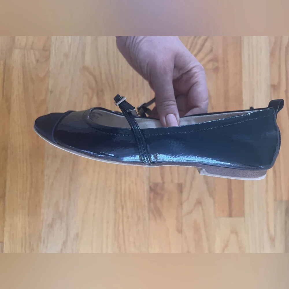 Zara navy blue girl shoes size 34 Ballerina flats